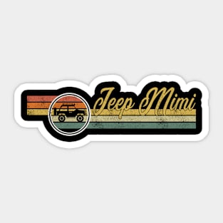 Jeep Mimi Jeep Women Vintage Jeep Retro Jeep Sunset Jeep Jeeps Lover Jeep Mama Sticker